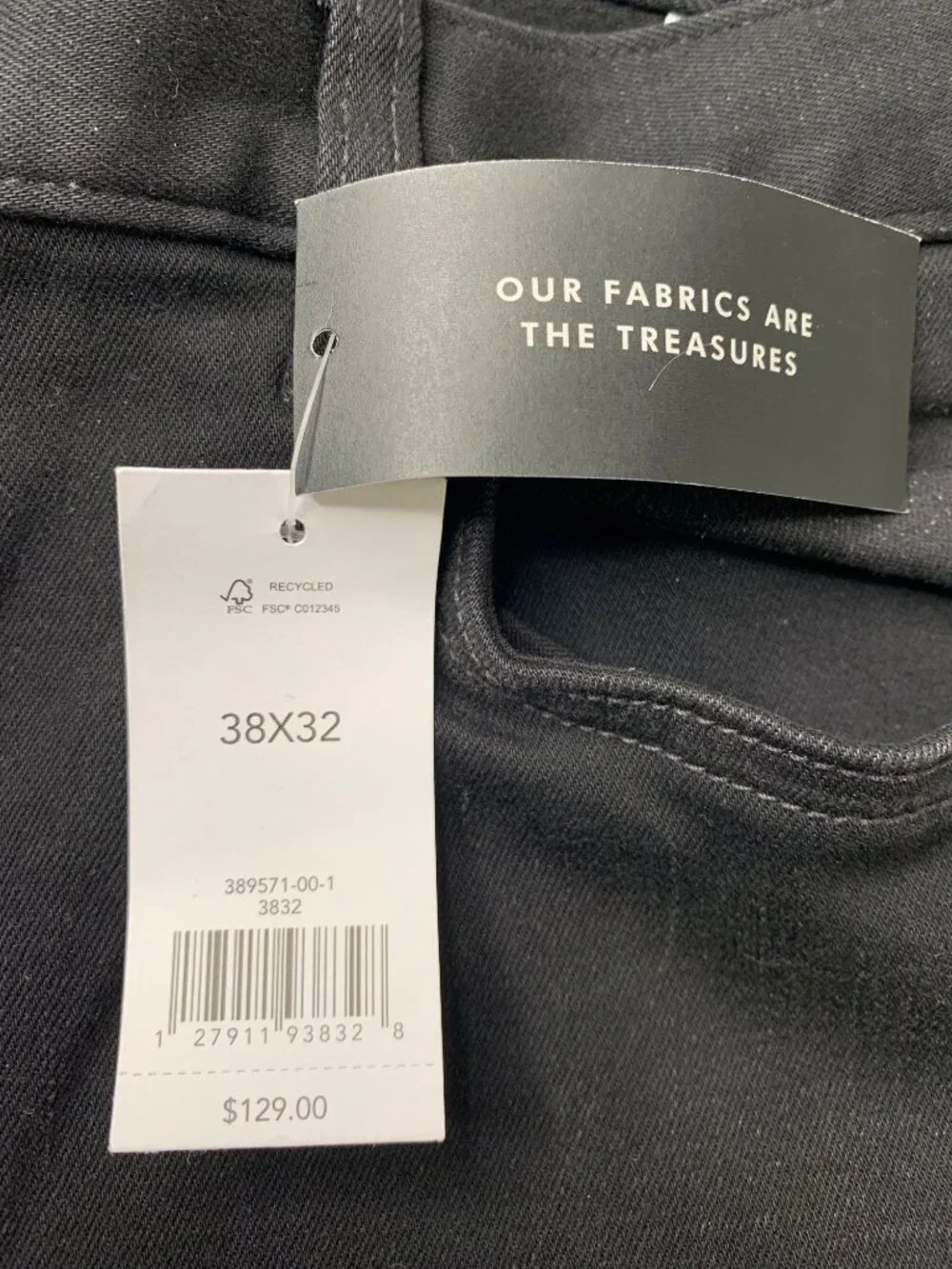 Banana Republic Traveler Luxe Slim Fit Black Jeans 38x32 Mid Rise NWT $129